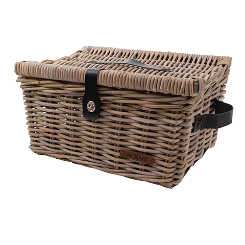 WICKED picknickmand grijs L (47x36x26) (2022) - WICKED picknickmand