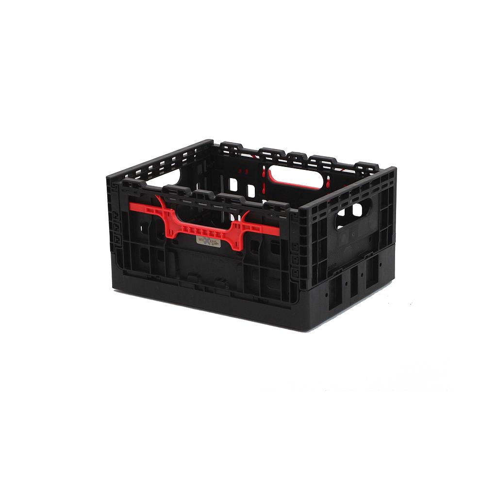 WICKED Smart Crate zwart met rode grepen (recycled plastic) - WICKED Smart Crate (recycled)