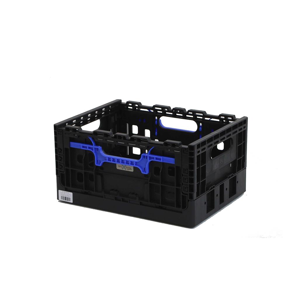 WICKED Smart Crate zwart met blauwe grepen (recycled plastic) - WICKED Smart Crate (recycled)