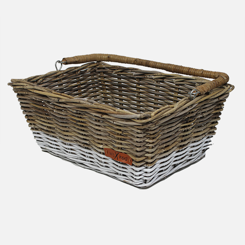 WICKED boodschappen mand grijs/witte onderkant (45x33x19) - Wicked boodschappen mand