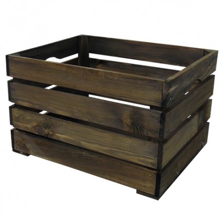 WICKED houten krat groot, (43x35x27) - WICKED houten krat